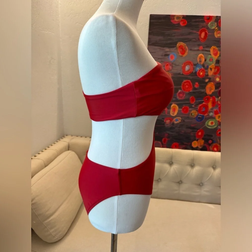 Red Carter Peri Red Cut Out One Piece Swimsuit